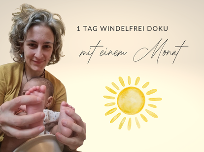 Frau hält ihr Baby ab, WindelFREI, wickeln, Windeln, Stoffwindeln
