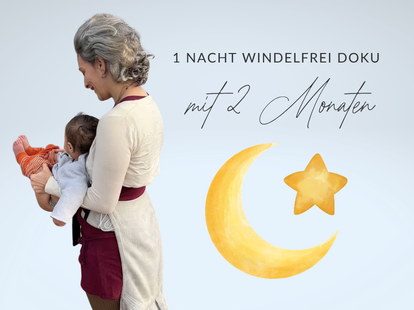 Frau hält ihr Baby ab, WindelFREI, wickeln, Windeln, Stoffwindeln Nacht