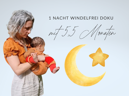 Frau hält ihr Baby ab, WindelFREI, wickeln, Windeln, Stoffwindeln Nacht